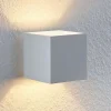 Lindby Mirza væglampe i aluminium, kantet, hvid