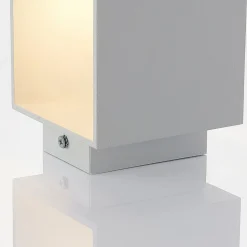 Lindby Mirza væglampe i aluminium, kantet, hvid