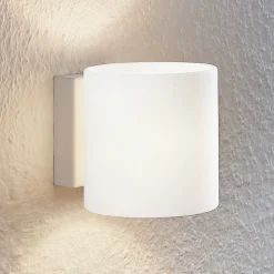 Lindby Nanda væglampe i glas, rund