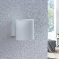 Lindby Nanda væglampe i glas, rund