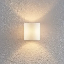 Lindby Nanda væglampe i glas, rund