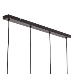 Lindby pendel Valentina, E14, 4-lys, røgfarvet grå, glas