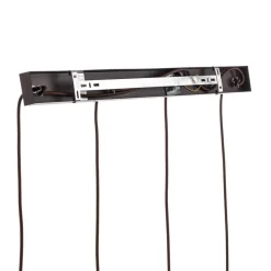 Lindby pendel Valentina, E14, 4-lys, røgfarvet grå, glas