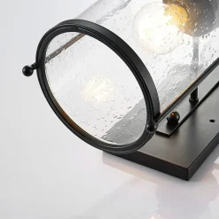 Lindby Rozalie væglampe, sort, metal, lygte, 44cm