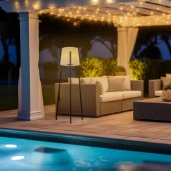 Lindby terrasselampe Jaimy, 148 cm, stativ, aluminium