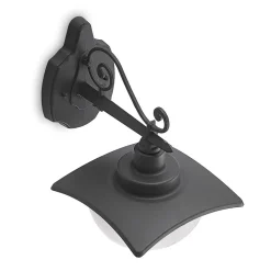 Lindby udendørs væglampe Elinda, højde 29 cm, antracit, glas