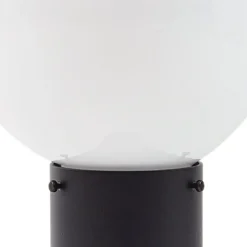 Lindby vejlampe Dangan, hvid, højde 90 cm, glas, metal