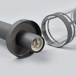 Lindby vejlampe Djori, 80 cm, antracit, stål, E27