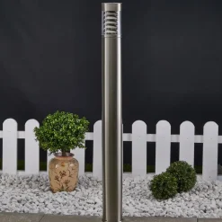 Lindby vejlampe Enja, 100 cm, stål, IP44, E27