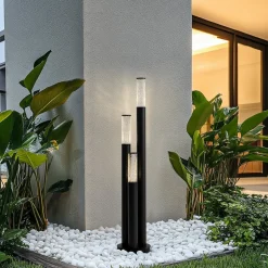 Lindby vejlampe Gavros, trykstøbt aluminium, 3 lyskilder