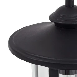 Lindby vejlampe Zayn, sort, glas, højde 109 cm, IP65