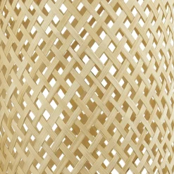 Lindby Venora hængelampe, rund, 3 lyskilder, Ø 15 cm, bambus