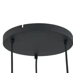 Lindby Venora hængelampe, rund, 3 lyskilder, Ø 15 cm, bambus