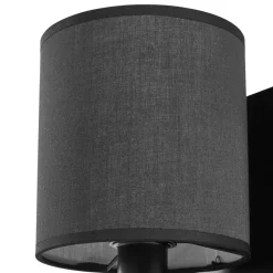 Lindby væglampe Aiden, 30 cm, sort, LED-læselampe, E14