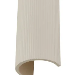 Lindby væglampe Colja, rund, højde 30,5 cm, gips, beige