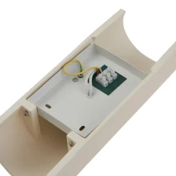 Lindby væglampe Colja, rund, højde 30,5 cm, gips, beige