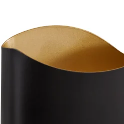 Lindby væglampe Dailin, sort/guld, 30 cm, metal