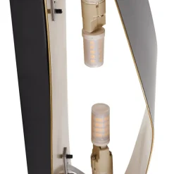 Lindby væglampe Dailin, sort/guld, 30 cm, metal