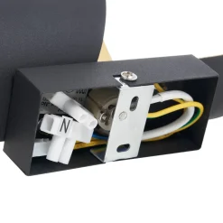 Lindby væglampe Desirio, sort/guld, 24 cm, metal