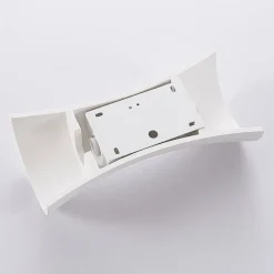 Lindby væglampe Edon, hvid, gips, konkav, 30 cm