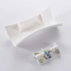 Lindby væglampe Edon, hvid, gips, konkav, 30 cm