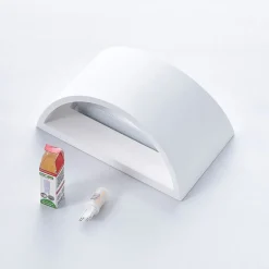 Lindby væglampe Heiko, 20 cm, sæt med 2, op/ned, gips, hvid