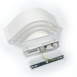 Lindby væglampe Lucien, hvid, gips, kan males, op/ned, E14