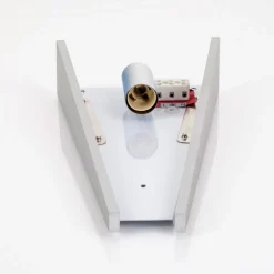 Lindby væglampe Magnus, hvid, glas, højde 31 cm, E14