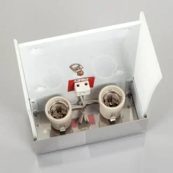 Lindby væglampe Malthe, højde 27 cm, krom, glas, metal