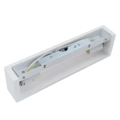 Lindby væglampe Matteo, hvid, gips, 36 cm, E14, kan males