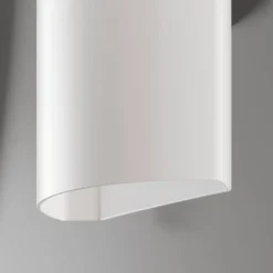 Lindby væglampe Ophelia, højde 39 cm, hvid, glas