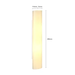 Lindby væglampe Ophelia, højde 39 cm, hvid, glas