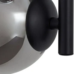 Lindby væglampe Orbelia, sort, 3 lyskilder, glas, G9