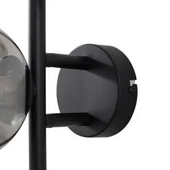 Lindby væglampe Orbelia, sort, 3 lyskilder, glas, G9