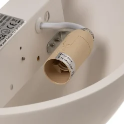 Lindby væglampe Pascali, højde 13 cm, hvid, gips