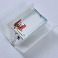 Lindby væglampe Phil, hvid, glas, højde 21 cm, sæt med 3 stk