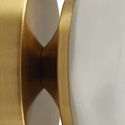 Lindby væglampe Piatra, opal/messing, glas, Ø 16 cm, G9