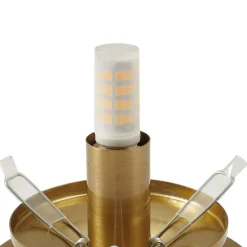 Lindby væglampe Piatra, opal/messing, glas, Ø 16 cm, G9