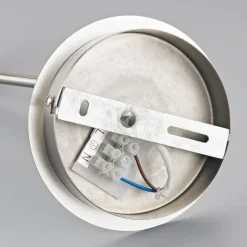 Lindby væglampe Pola, 30 cm, nikkel, udtrækkelig, tekstil