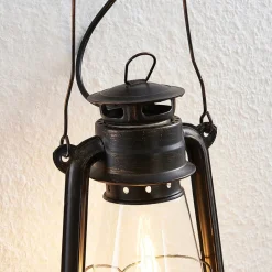 Lindby væglampe Raisa, rustfarvet, metal, lygte, E14