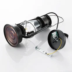 Lindby væglampe Raisa, rustfarvet, metal, lygte, E14