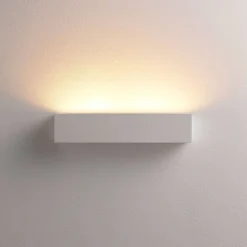 Lindby væglampe Santino, 35 cm, gips, G9, kan males