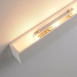 Lindby væglampe Santino, 51 cm, gips, G9, kan males