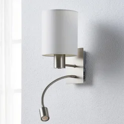 Lindby væglampe Shajan, sæt af 2, 29cm, E27, LED-læselampe