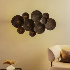 Lindby væglampe Soraya, kobber, metal, 2-lys, 53 cm