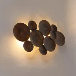 Lindby væglampe Soraya, kobber, metal, 2-lys, 53 cm