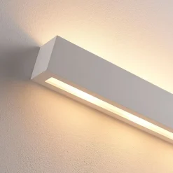 Lindby væglampe Tjada, 51 cm, hvid, gips, G9, kan males