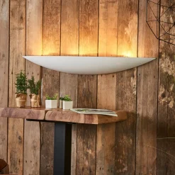 Lindby væglampe Tommi, hvid, gips, 100 cm, E14, kan males