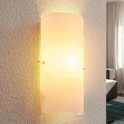 Lindby væglampe Tuli, 28 cm, glas, halvcirkelformet, E14