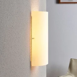 Lindby væglampe Tuli, 28 cm, glas, halvcirkelformet, E14